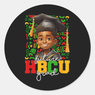 Afro Black Boy College Graduation Future Hbcu Grad Runt Klistermärke