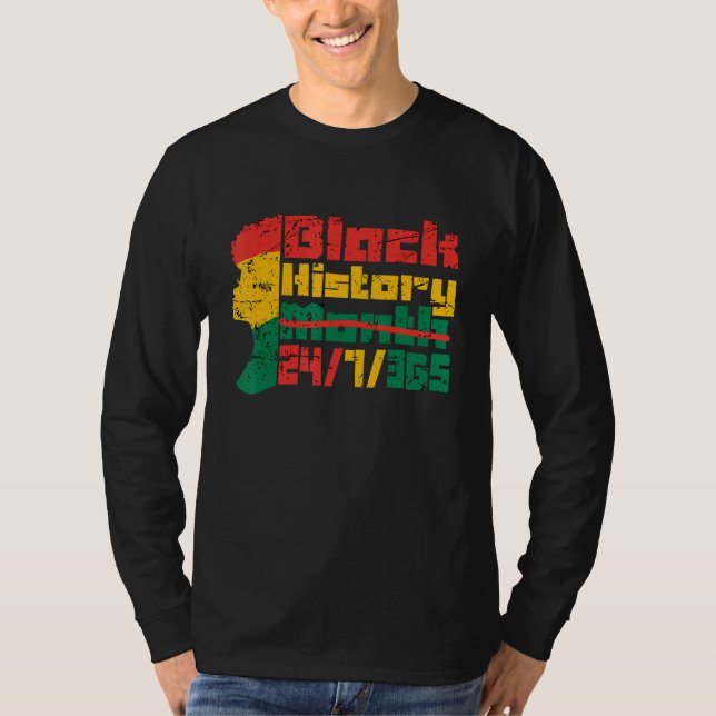 Afro Black History Month 247365 Black African Mela T Shirt (Framsida)