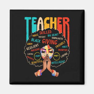 Afro Black History Month African American Teacher Magnet