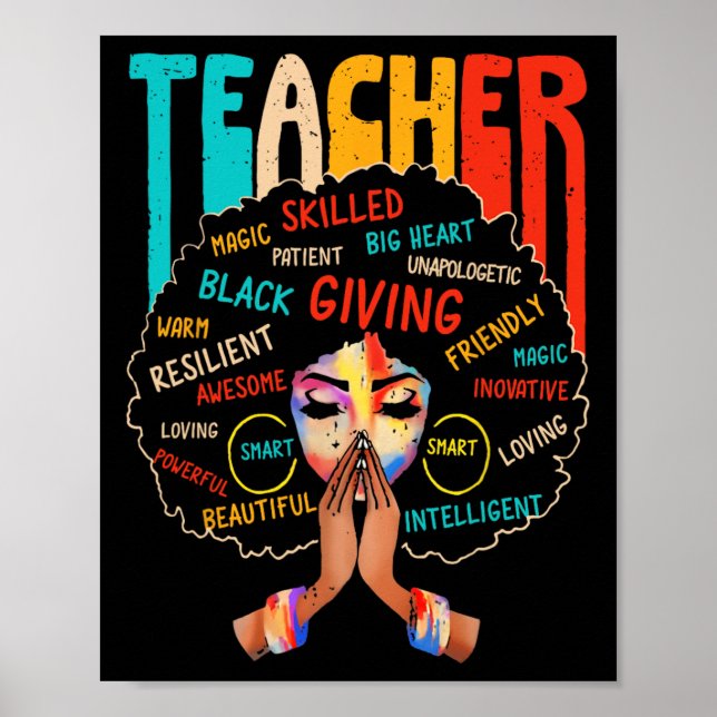 Afro Black History Month African American Teacher Poster (Framsidan)