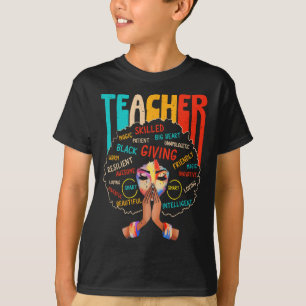 Afro Black History Month African American Teacher T Shirt