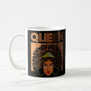 Afro Black Melanin Queen Girl Apparel American Afr Kaffemugg