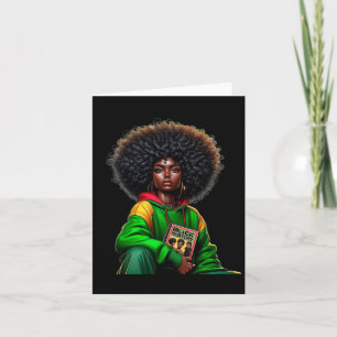 Afro Black Queen Afrika Färg - Black History Mont Kort