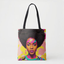 Afro Black Woman Colorful Pop Art