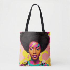 Afro Black Woman Colorful Pop Art Tygkasse