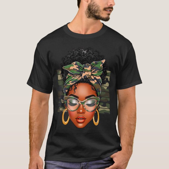 Afro Black Women African American Black History Mo T Shirt (Framsida)