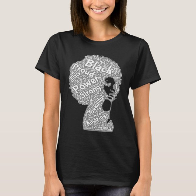 Afro black women Afro Melanin Queen T Shirt (Framsida)