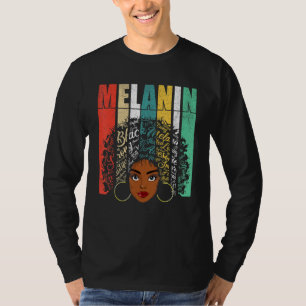Afro Black Women Girls Melanin T American African Shirt
