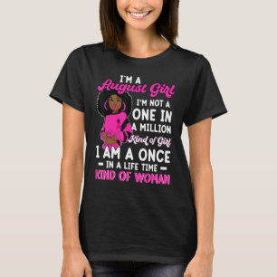 Afro Black Women Queen Leo Våg Birthday Jag är Au T Shirt