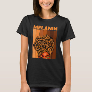 Afro Blm Black Women Girls Melanin African America T Shirt