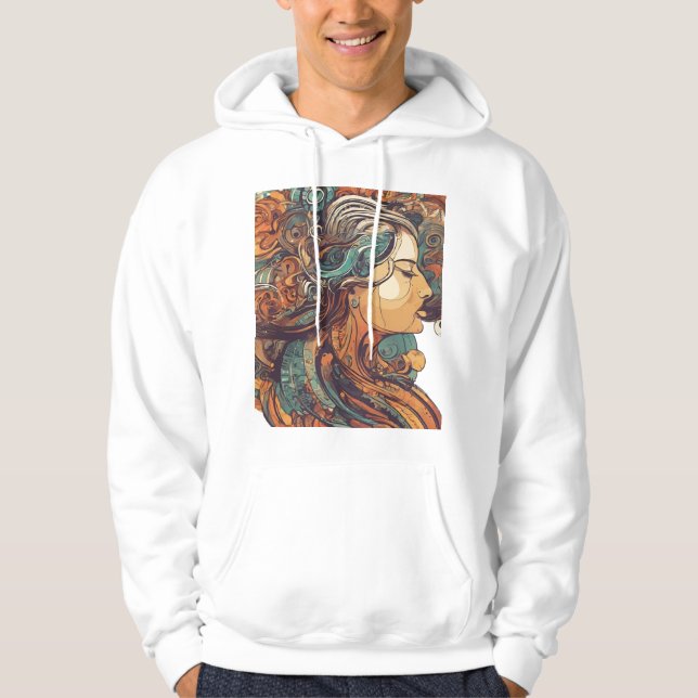 Afro Boho Queen - Colorful Artistic Hoodie (Framsida)