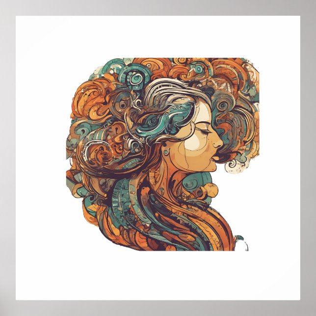 Afro Boho Queen - Colorful Artistic Poster (Framsidan)