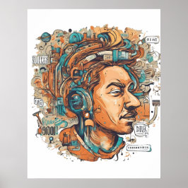 Afro Boho Queen - Colorful Artistic Poster