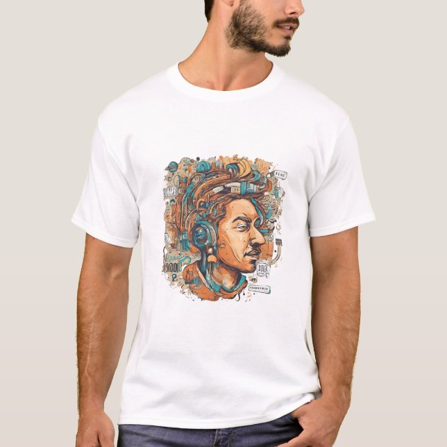 Afro Boho Queen - Colorful Artistic T Shirt (Framsida)