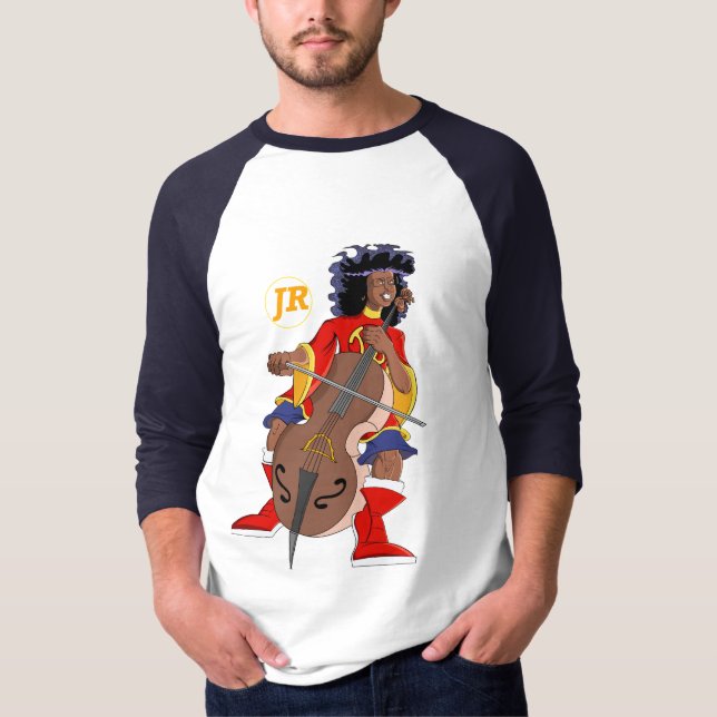 Afro Boy på cello T Shirt (Framsida)