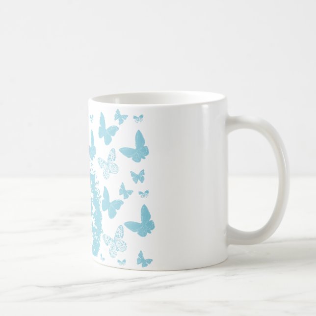 Afro, Butterflies och solglasögon Kaffemugg (Höger)