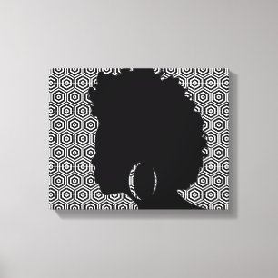 Afro- central slågen in kanfas canvastryck