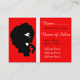 Afro- chic naturlig hårillustration visitkort