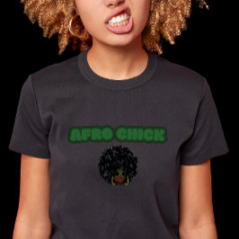 Afro Chick - Black Bella+Canvas Women's Slim Fit T Shirt