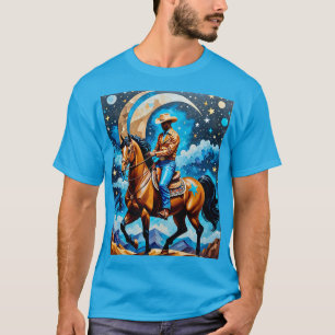Afro Cosmic Cowboy under Stars Tee