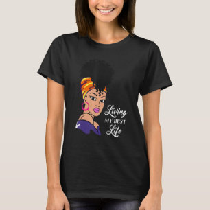 Afro Dam Woman Black T Shirt