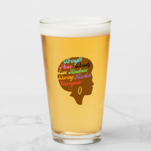 Afro Design Glass Glaskopp
