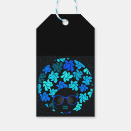 Afro Diva Blå Presentetikett