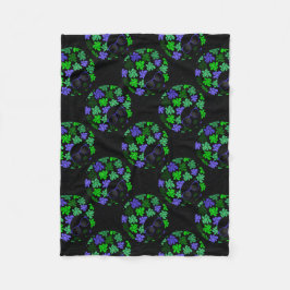 Afro Diva Grönt & Blue Fleecefilt