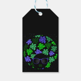 Afro Diva Grönt & Blue Presentetikett