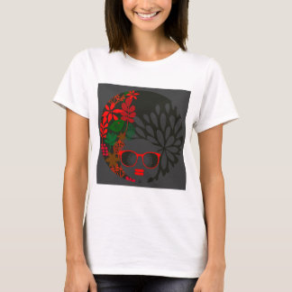 Afro Diva Röd Grön Skiffer Svart T Shirt