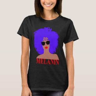 Afro Diva Röda Läppar Black Girl Magic Solglasögon T Shirt