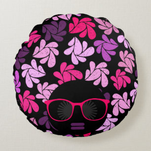 Afro Diva Rosa Rund Kudde