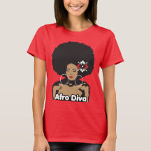 Afro Diva T-shirt För Dam