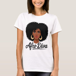 Afro Diva T-shirt För Dam