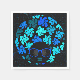 Afro Diva Teal Turquise Party Supplies Pappersservett