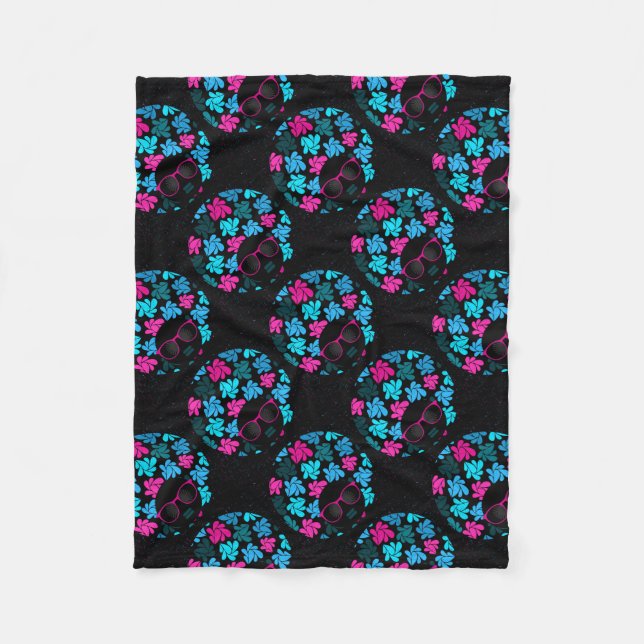 Afro Diva Turcos & Shock rosa Fleecefilt (Framsidan)