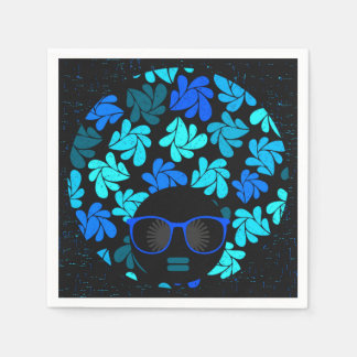 Afro Diva Turquise Teal Napkins Pappersservett
