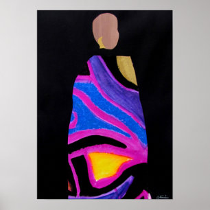 Afro- Divatryck av Alicia L. McDaniel Poster