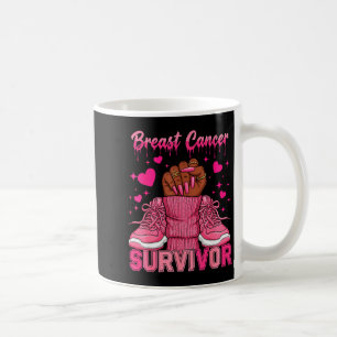 Afro Drottning Svarta Kvinnor Bröstcancer Överleva Kaffemugg