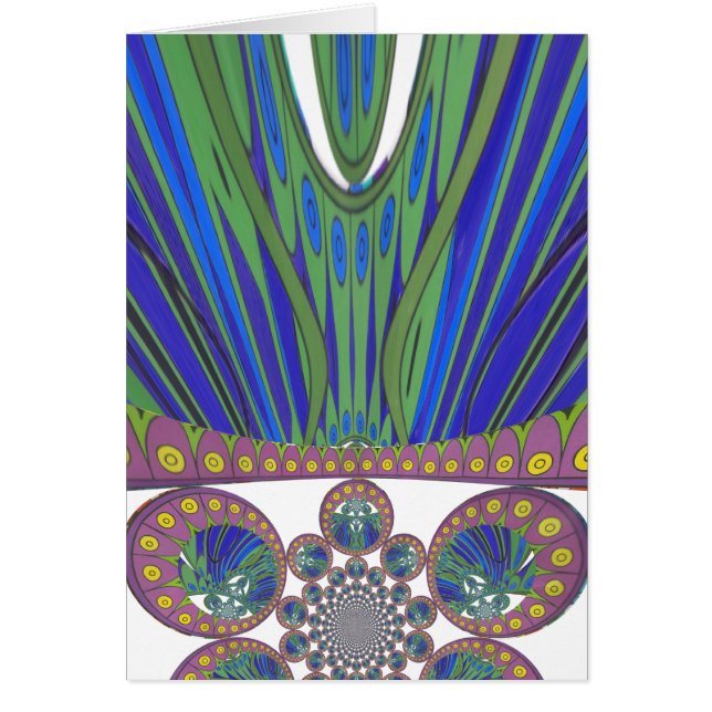 Afro-Egyptian Fusion: A Kaleidoscope Design Hälsningskort (Framsidan)