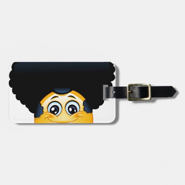 afro emoji bagagebricka (Horisontell Framsida)