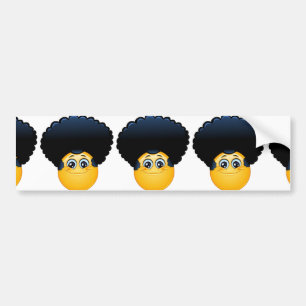 afro emoji bildekal