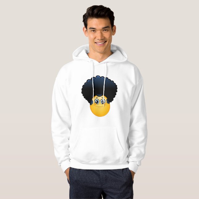 afro emoji manar hoodie hoode sweatshirt hoody (Hel framsida)