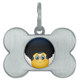 afro emoji namnbricka husdjur
