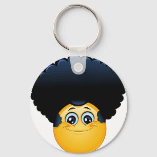 afro emoji nyckelring