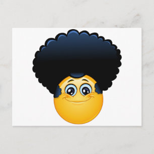 afro emoji vykort