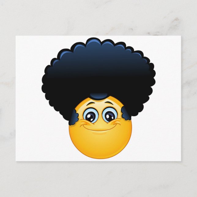 afro emoji vykort (Framsida)