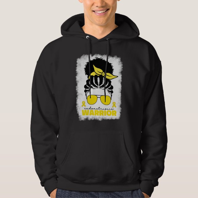 Afro Endometriosis Warrior For Black Women Endomet Hoodie (Framsida)