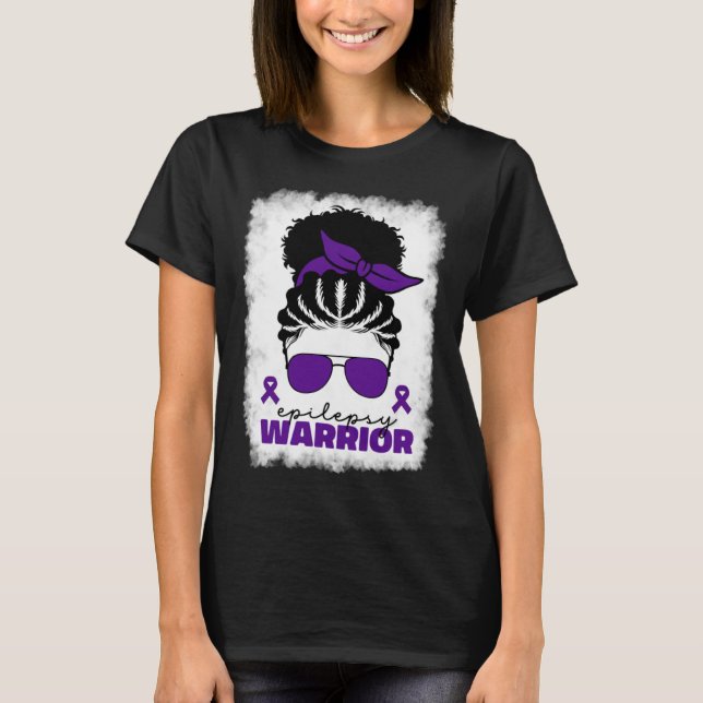 Afro Epilepsy Warrior For Black Women Epilepsy Awa T Shirt (Framsida)