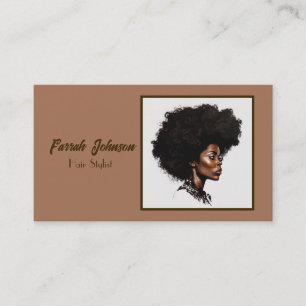 Afro frisörkosmetolog visitkort